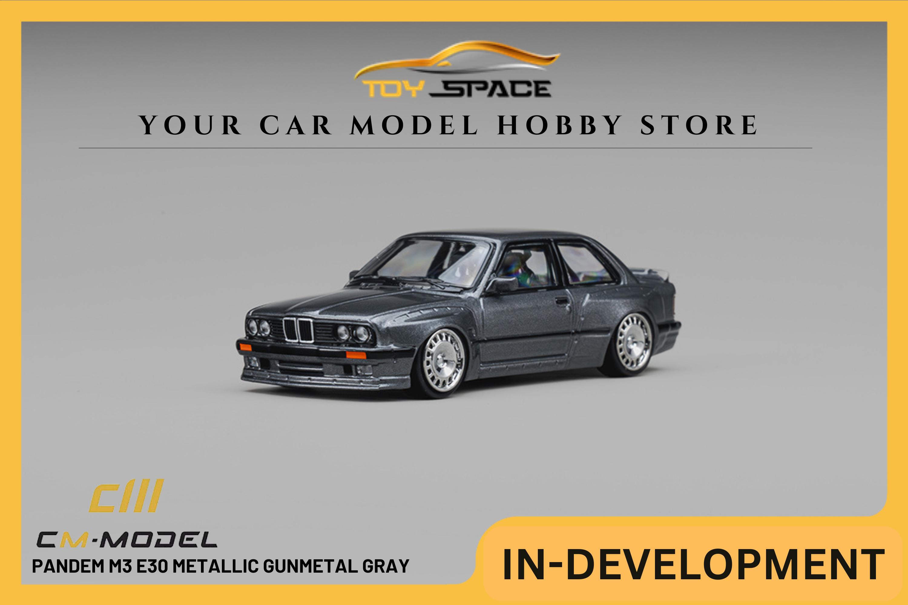 [CM MODEL] 1:64 Pandem M3 E30 Metallic Gunmetal Gray - Toy Space Diecast Online Store Singapore
