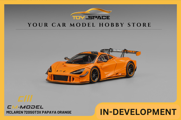 [CM MODEL] 1:64 Mclaren 720SGT3X Papaya Orange