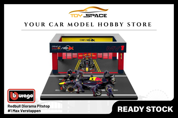 [BBURAGO] 1:43 Red Bull Diorama Pitstop Set