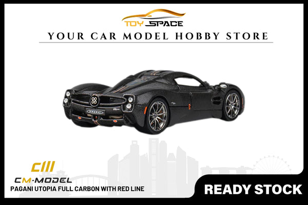 [CM MODEL] 1:64 Pagani Utopia Full Carbon With Red Line