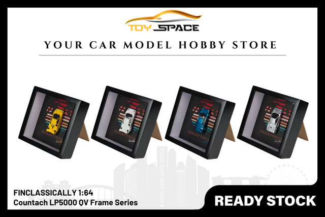 [FINCLASSICALLY] 1:64 Countach LP5000 QV Frame Series - Toy Space Diecast Online Store Singapore