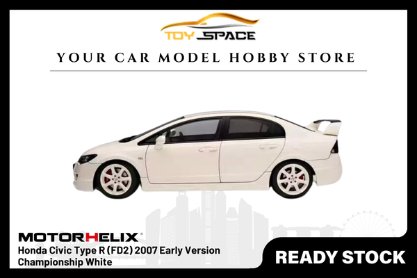 [MOTORHELIX] 1:18 Honda Civic Type R (FD2) 2007 Early Version Championship White