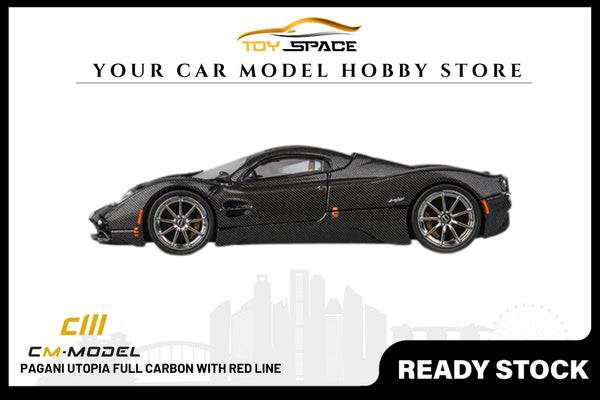 [CM MODEL] 1:64 Pagani Utopia Full Carbon With Red Line