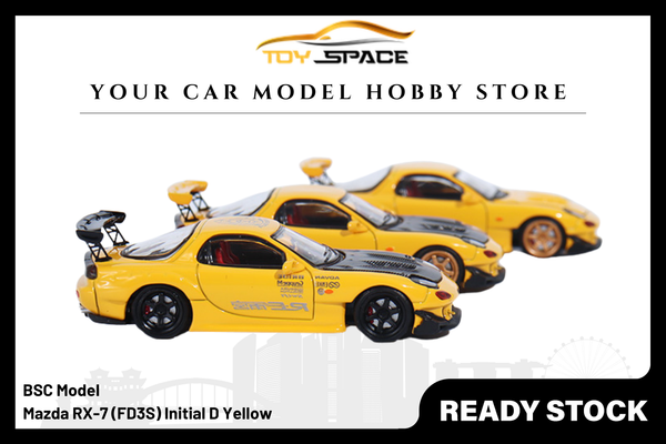 [BSC MODEL] 1/64 Mazda RX-7 (FD3S) Initial D Yellow