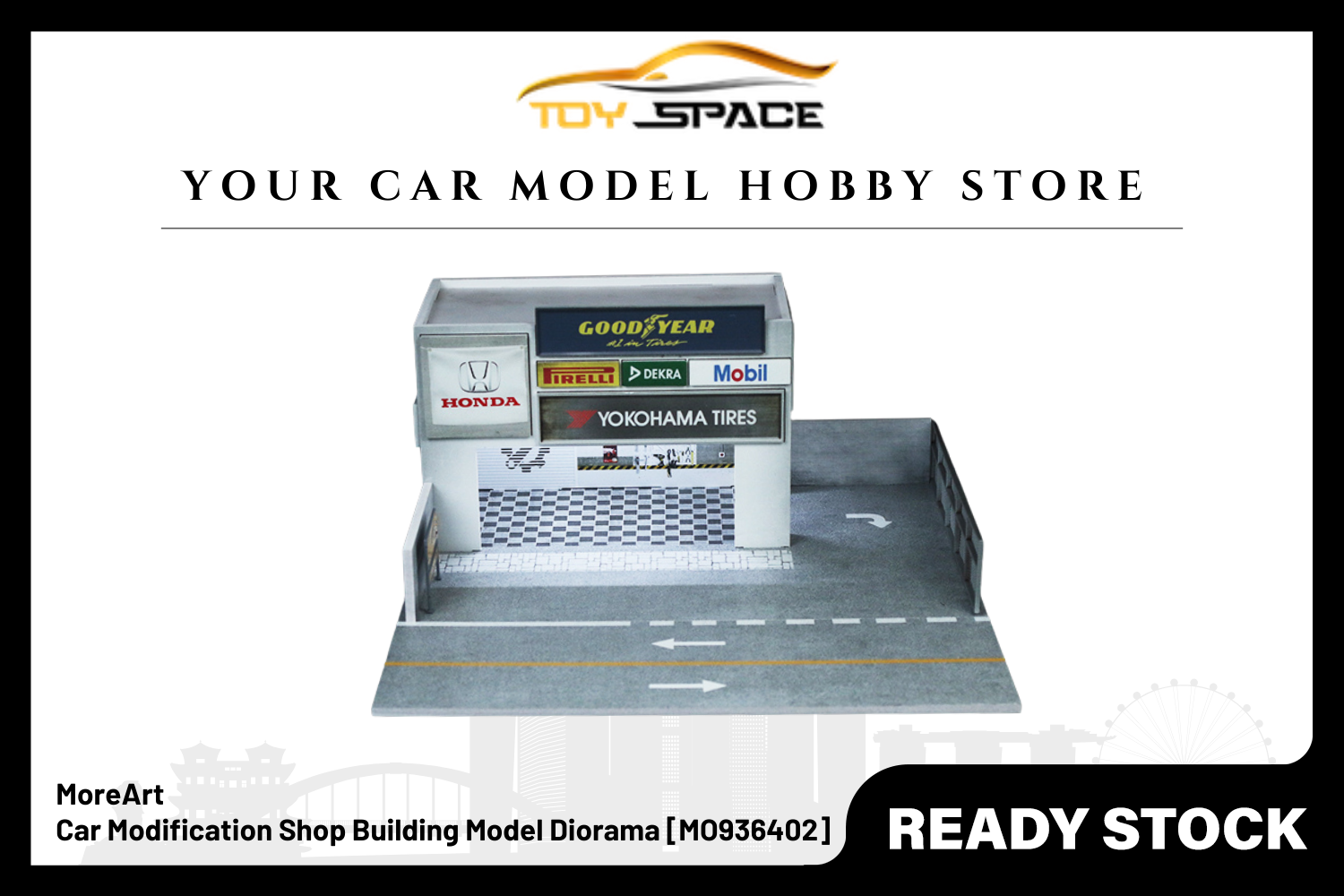 [MOREART] 1/64 Car Modification Shop Building Model Diorama