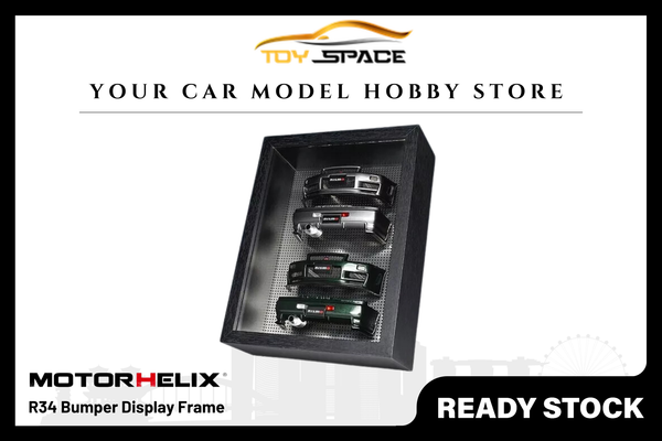 [MOTORHELIX] 1:18 R34 Bumper Display Frame Dark Green And Gun Metallic