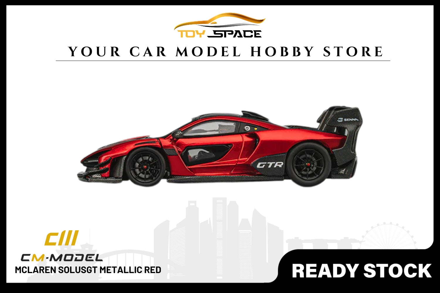[CM MODEL] 1:64 Mclaren Senna GTR Metallic Red