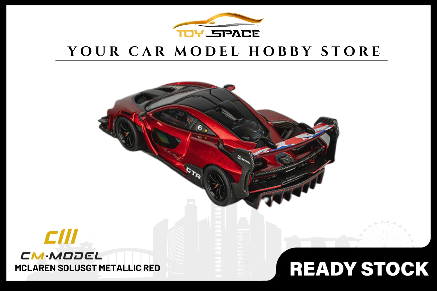 [CM MODEL] 1:64 Mclaren Senna GTR Metallic Red