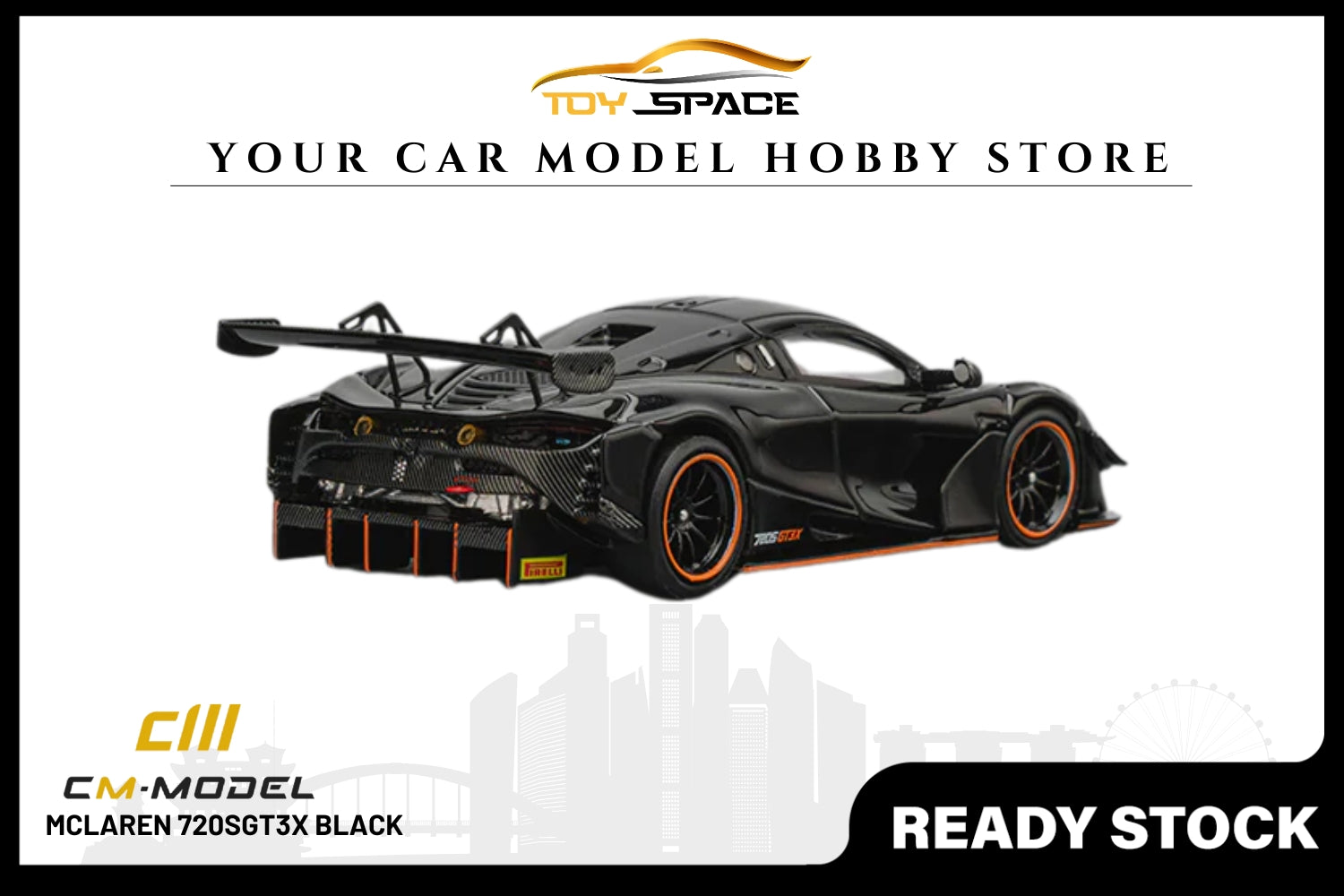 [CM MODEL] 1:64 Mclaren 720SGT3X Black