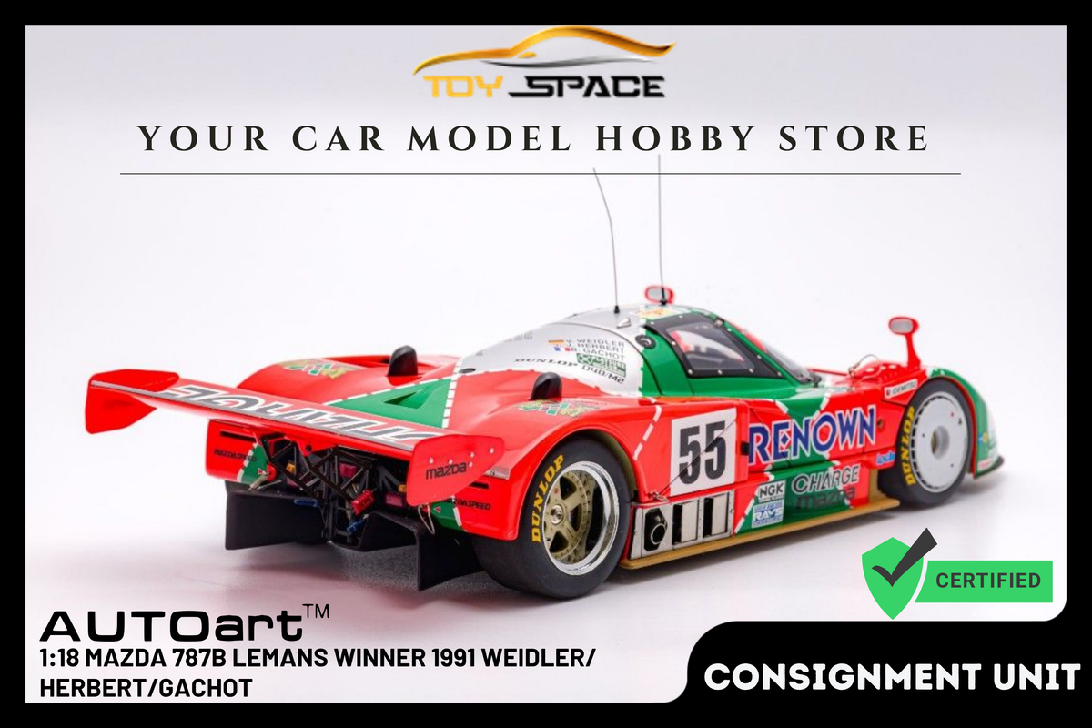 [AUTOART] 1:18 Mazda 787B Lemans Winner 1991 Weidler/Herbert/Gachot