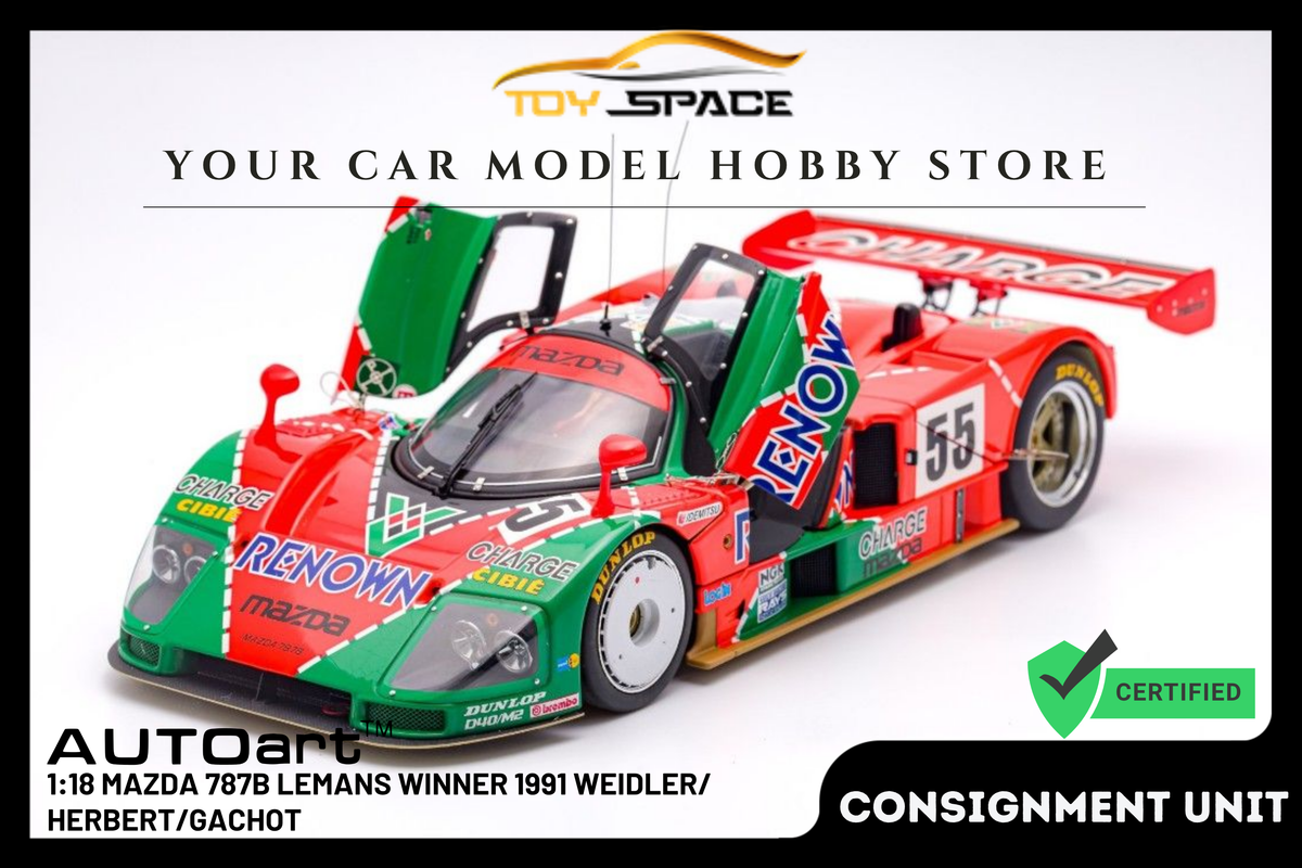 [AUTOART] 1:18 Mazda 787B Lemans Winner 1991 Weidler/Herbert/Gachot