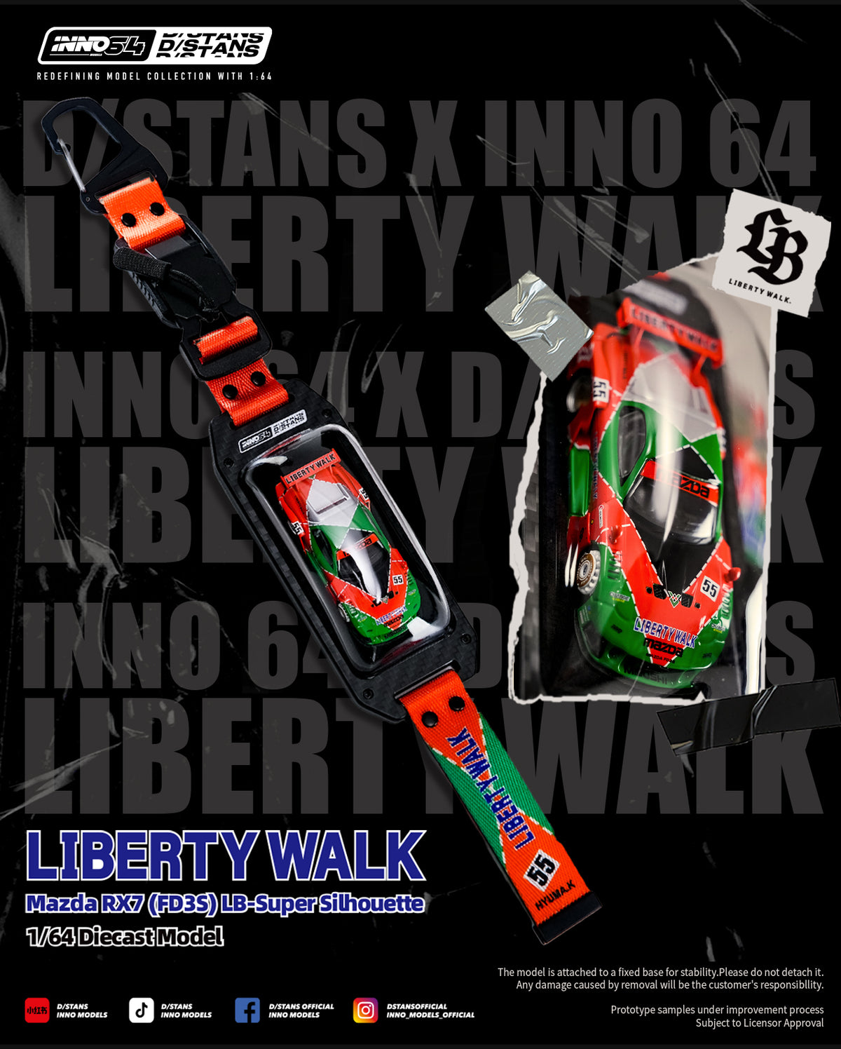 [INNO64] LB-Super Silhouette FD3S - D/STANS - Toy Space Diecast Online Store Singapore
