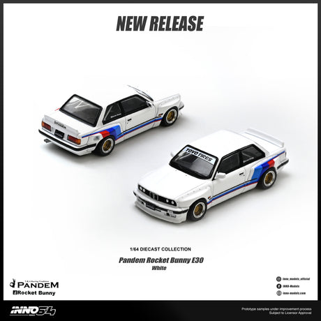 [INNO64] Pandem Rocket Bunny E30 White - Toy Space Diecast Online Store Singapore