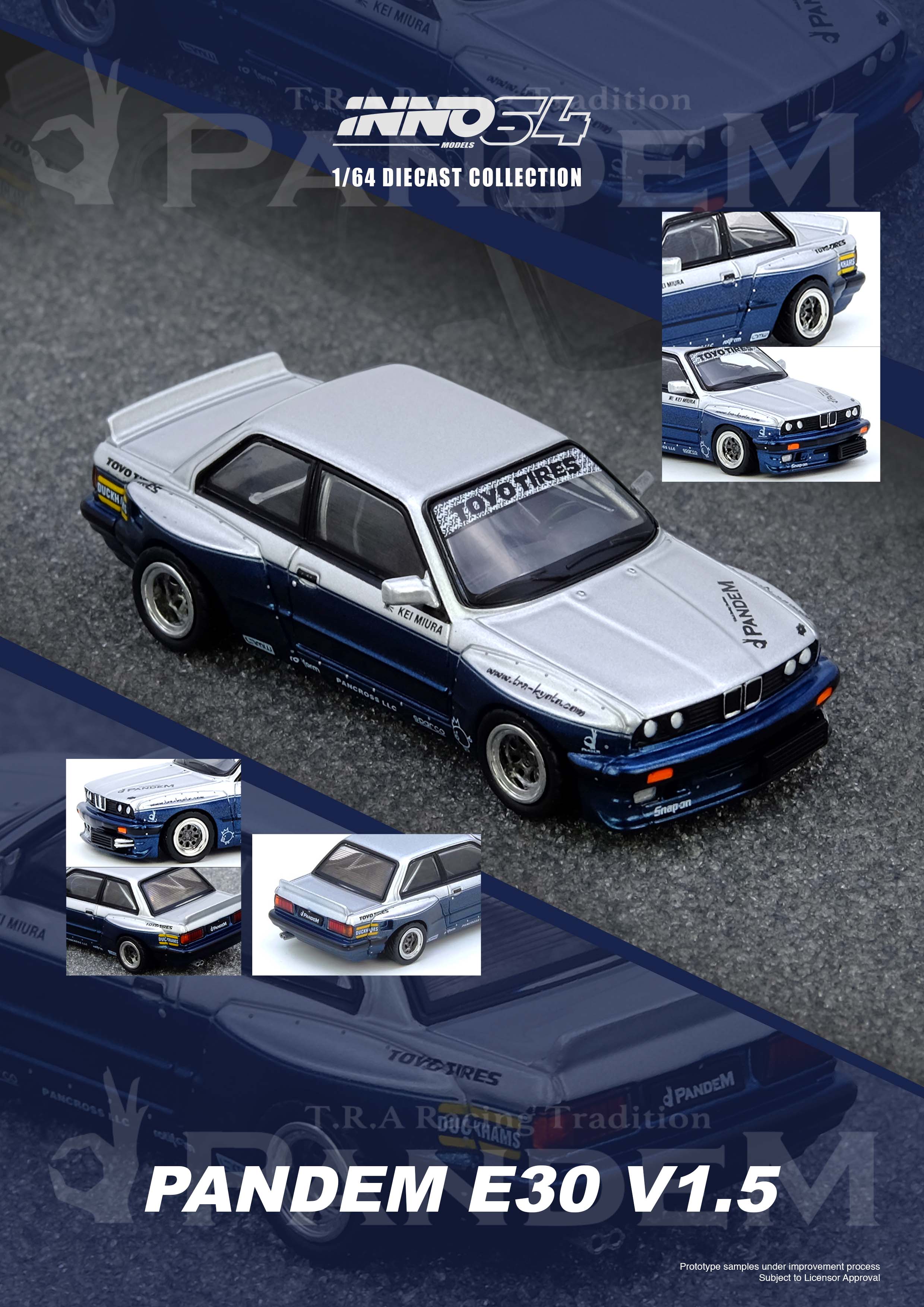 [INNO64] Pandem E30 M3 Silver/Blue