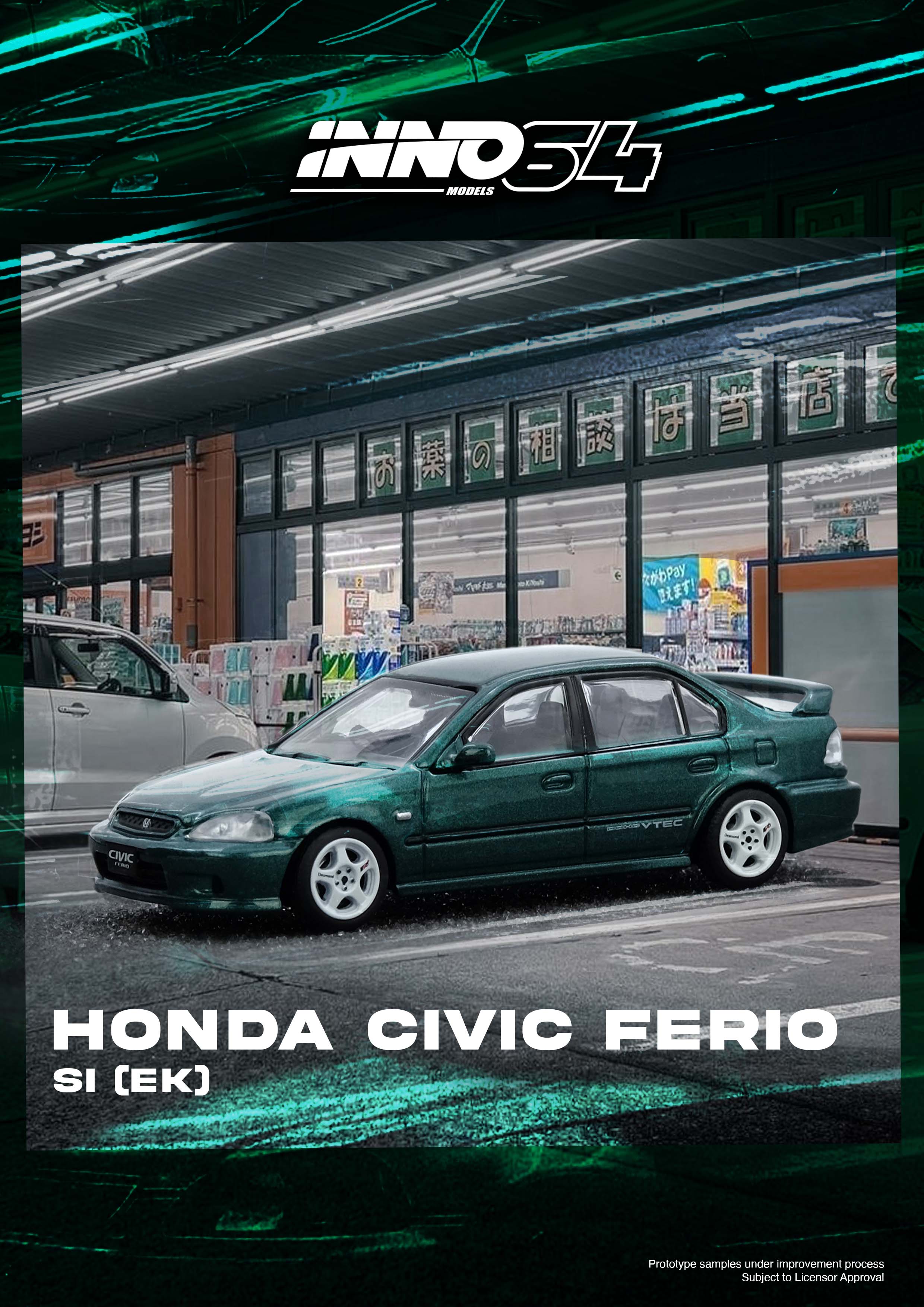 [INNO64] Honda Civic Ferio Si (EK) Green