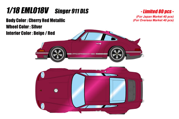 [MAKE UP] 1:18 Porsche Singer DLS 2023 Cherry Red Metallic [EML018V]