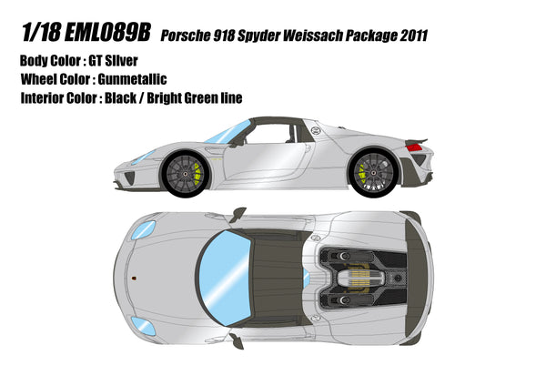 [MAKE UP] 1:18 Porsche 918 Spyder Weissach Package 2011 [EML089]