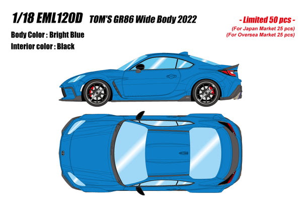 [MAKE UP] 1/18 TOM'S GR86 Wide Body 2022 [EML120]