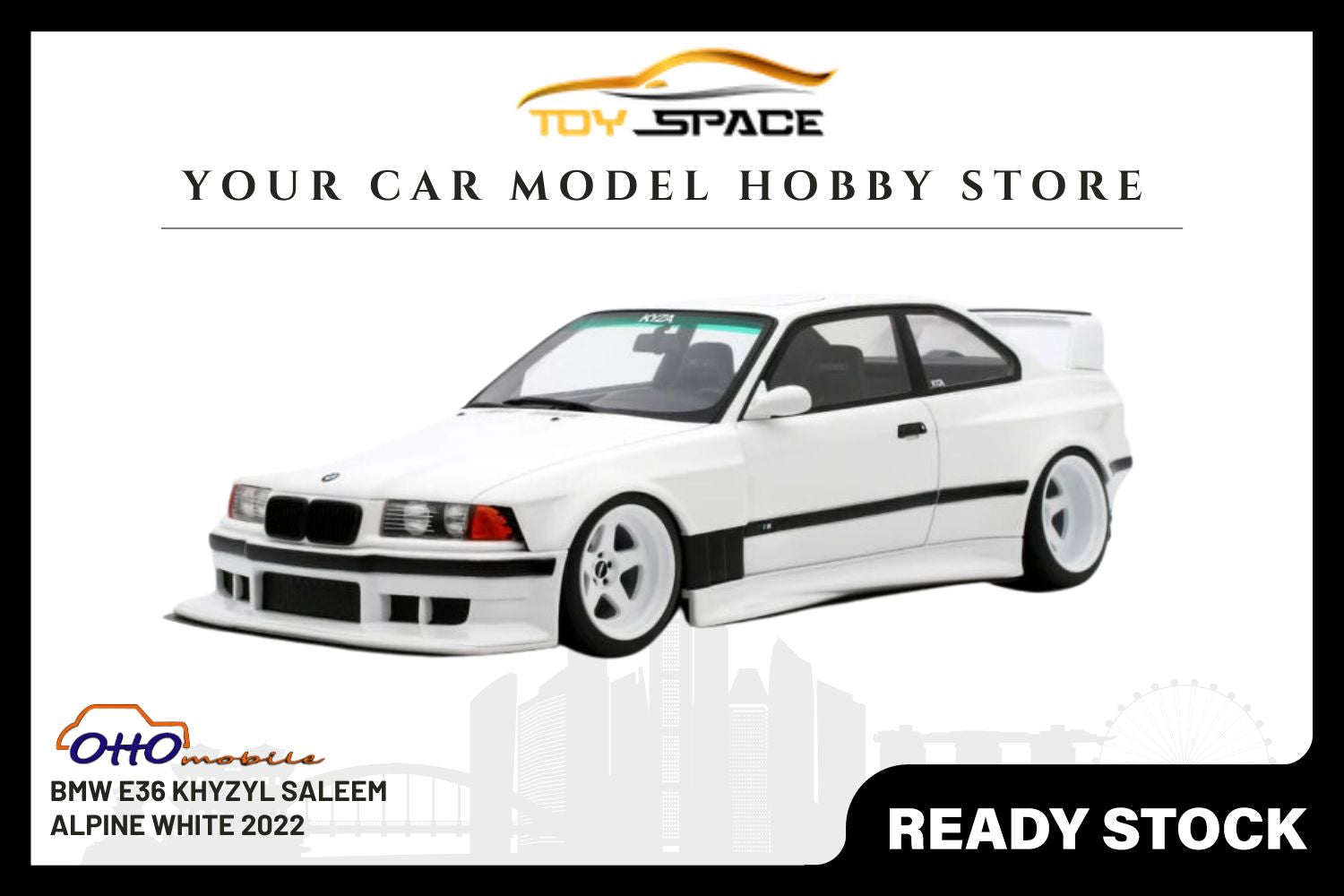 [OTTOMOBILE] 1:18 BMW E36 Khyzyl Saleem Alpine White [OT1051]