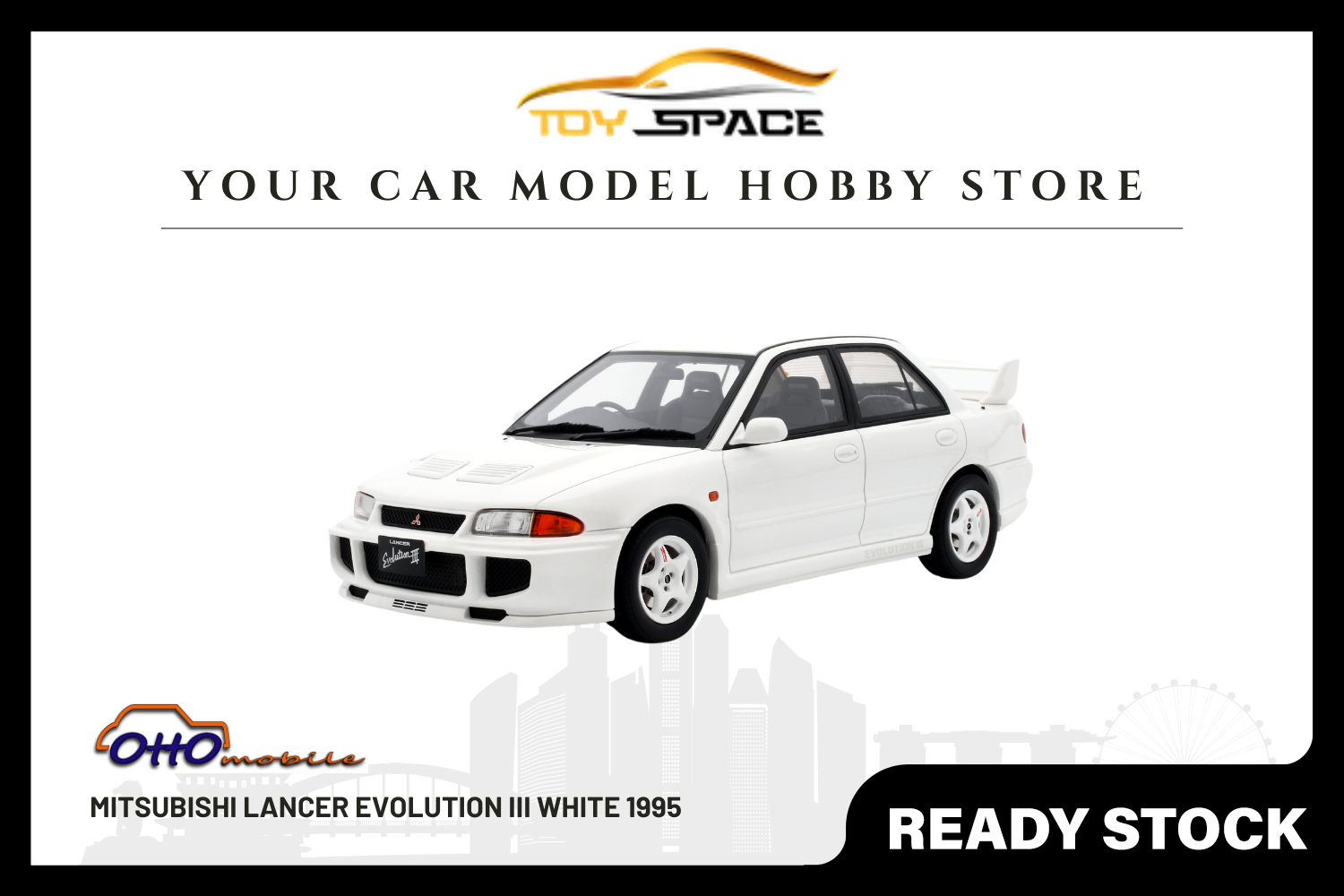 [OTTOMOBILE] 1:18 Mitsubishi Lancer Evolution III White 1995 [OT1065]