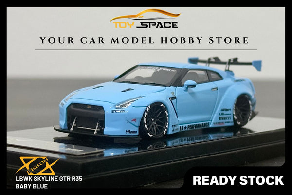 [ERROR 404 MODEL] 1/64 LBWK Skyline GTR R35 - Baby Blue (Limited 199 pcs)