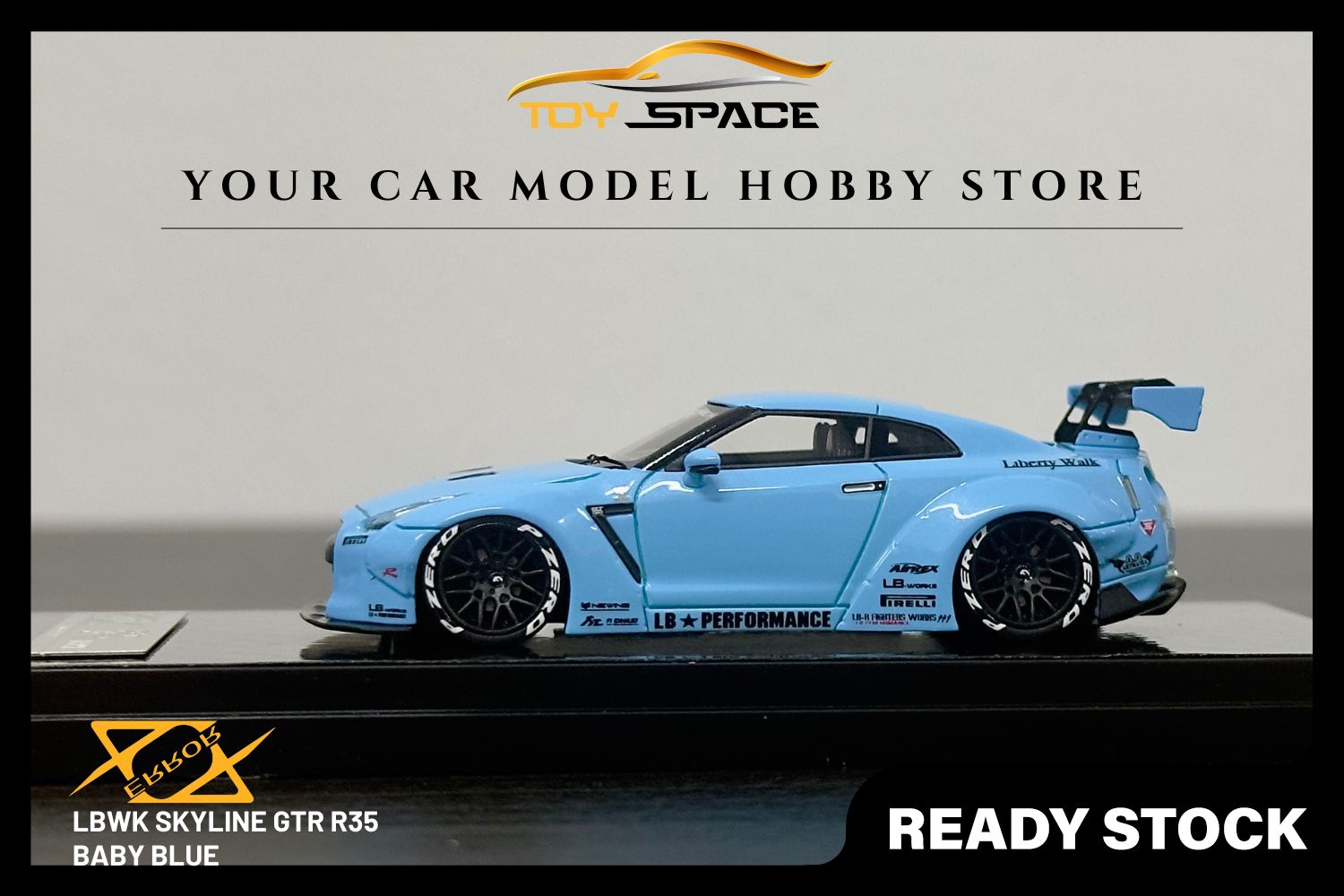 [ERROR 404 MODEL] 1/64 LBWK Skyline GTR R35 - Baby Blue (Limited 199 pcs)