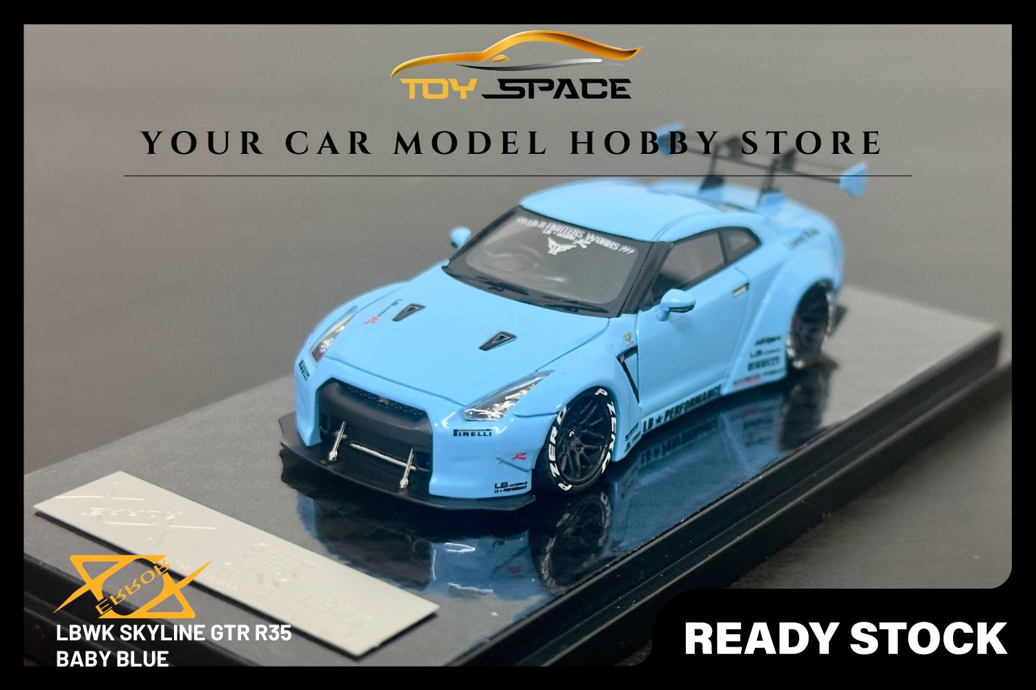 [ERROR 404 MODEL] 1/64 LBWK Skyline GTR R35 - Baby Blue (Limited 199 pcs)