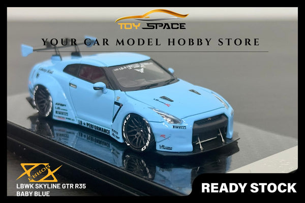 [ERROR 404 MODEL] 1/64 LBWK Skyline GTR R35 - Baby Blue (Limited 199 pcs)