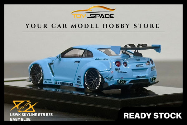 [ERROR 404 MODEL] 1/64 LBWK Skyline GTR R35 - Baby Blue (Limited 199 pcs)