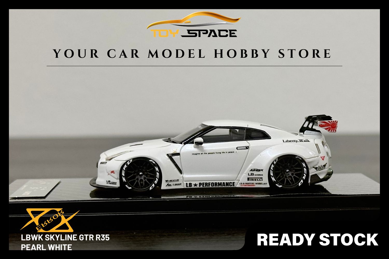 [ERROR 404 MODEL] 1/64 LBWK Skyline GTR R35 - Pearl White (Limited 199 pcs)