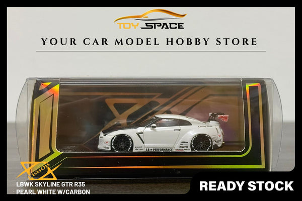 [ERROR 404 MODEL] 1/64 LBWK Skyline GTR R35 - Pearl White Carbon Bonnet (Limited 199 pcs)