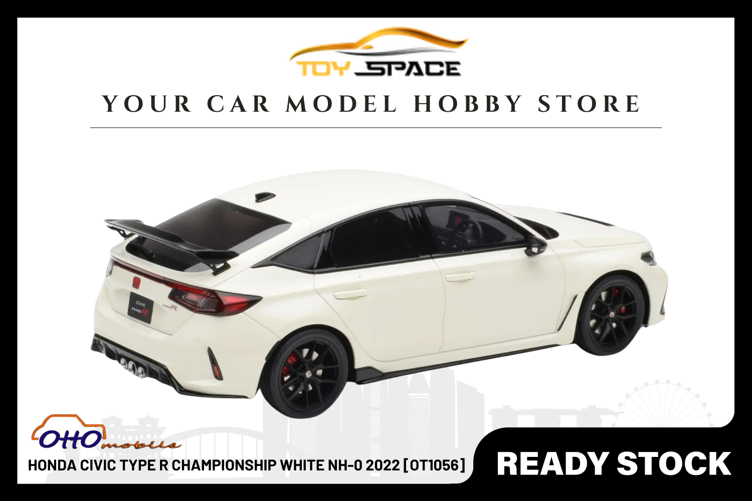 [OTTOMOBILE] 1:18 Honda Civic Type R Championship White NH-0 2022 [OT1056]