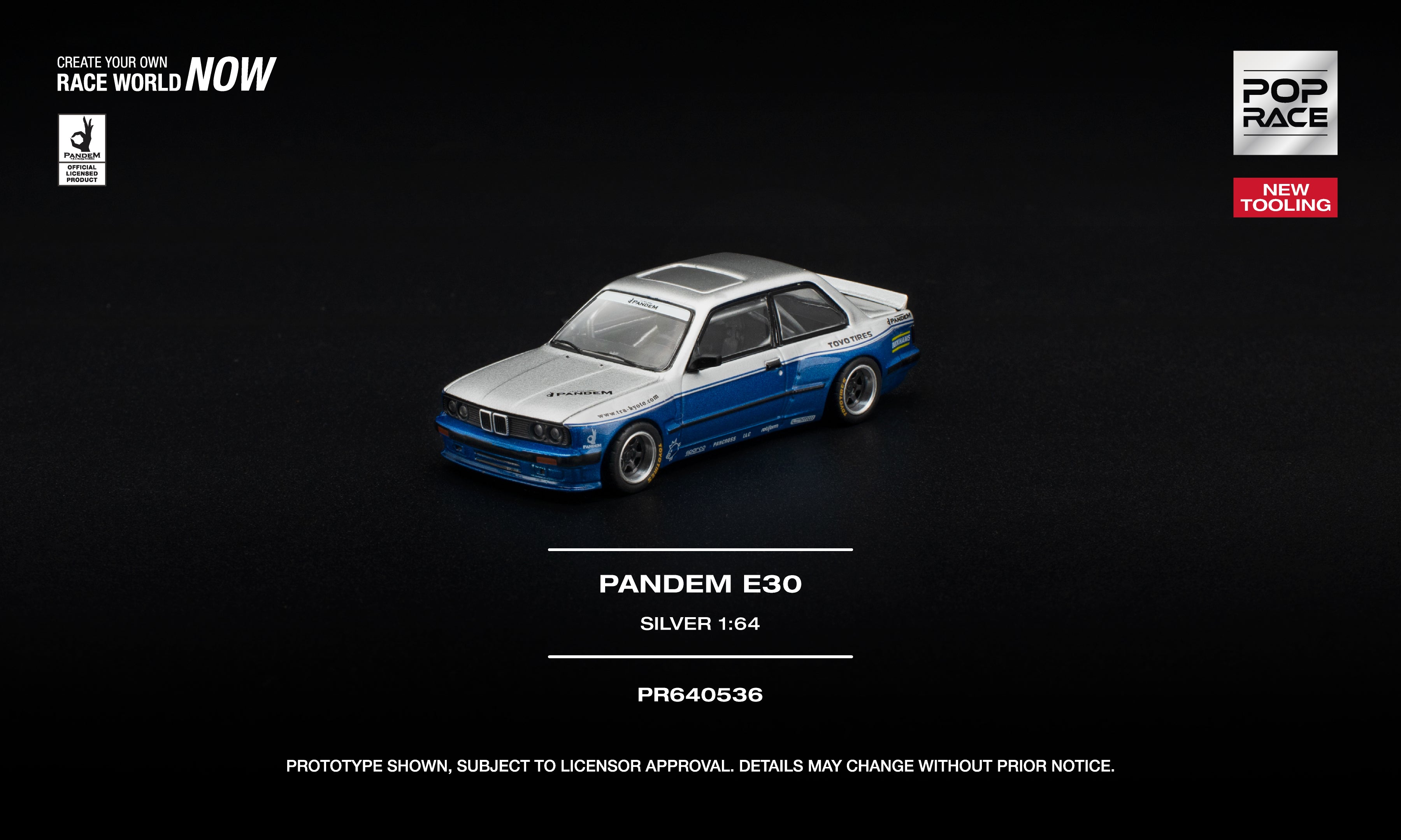 [POP RACE] 1:64 Pandem E30 Silver