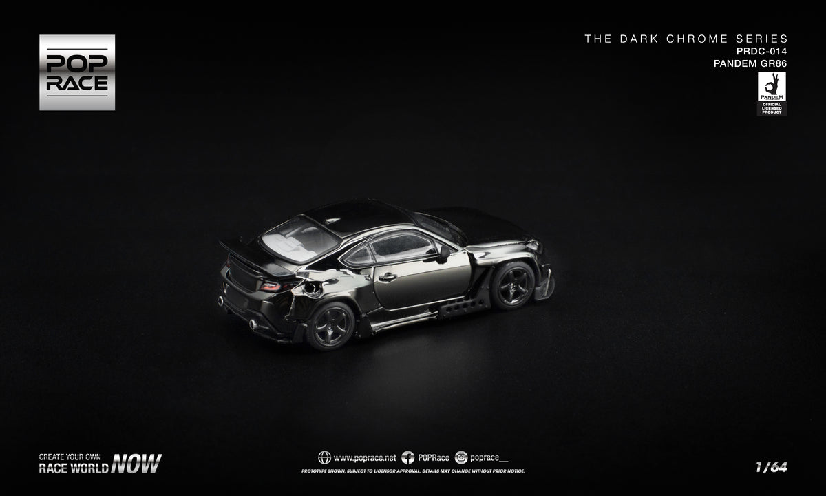 [POP RACE] 1:64 Pandem GR86 Dark Chrome - Toy Space Diecast Online Store Singapore