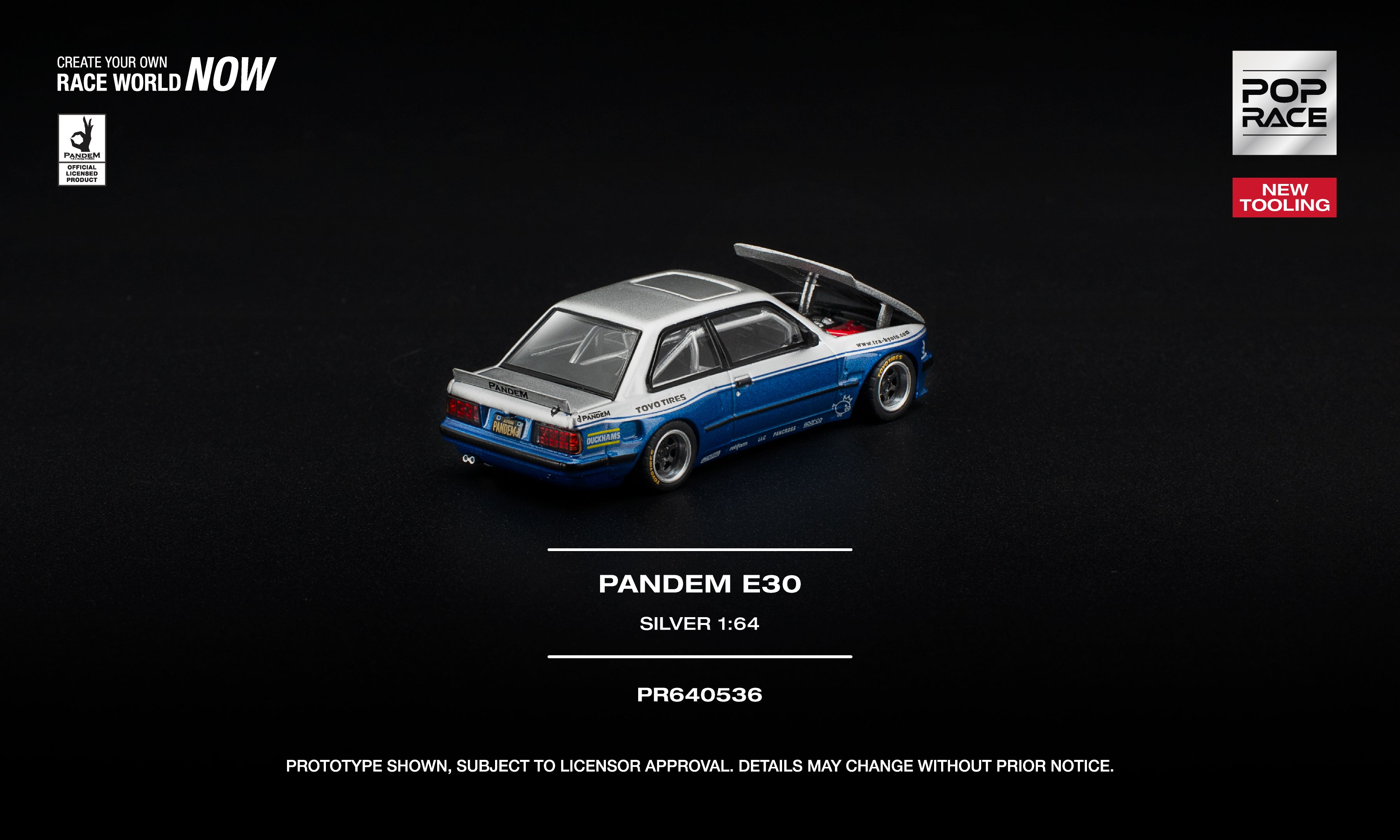 [POP RACE] 1:64 Pandem E30 Silver