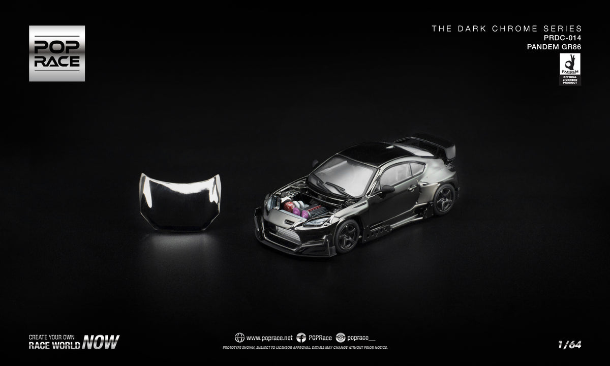 [POP RACE] 1:64 Pandem GR86 Dark Chrome - Toy Space Diecast Online Store Singapore
