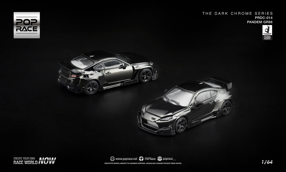 [POP RACE] 1:64 Pandem GR86 Dark Chrome - Toy Space Diecast Online Store Singapore