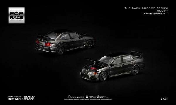 [POP RACE] 1:64 Lancer Evolution IV Dark Chrome
