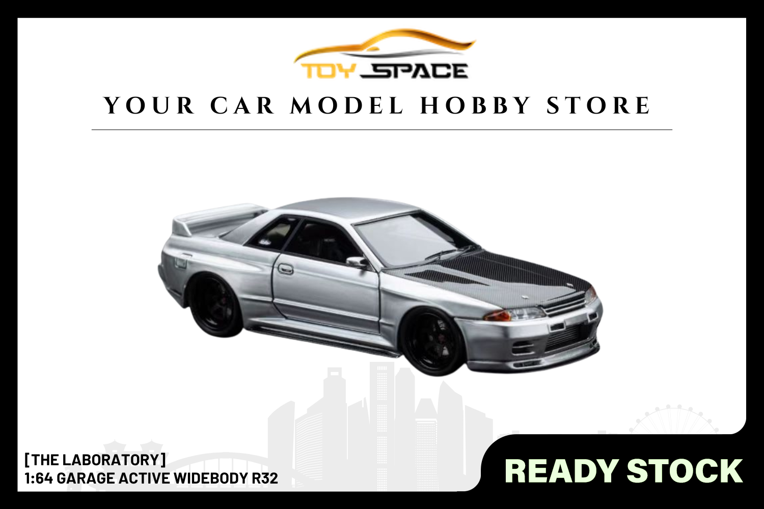 ミニカー The Laboratory1/64 GT-R32\"active garage\" The Laboratory 1/64 RESIN Active Widebody-R R32 (Garage Active