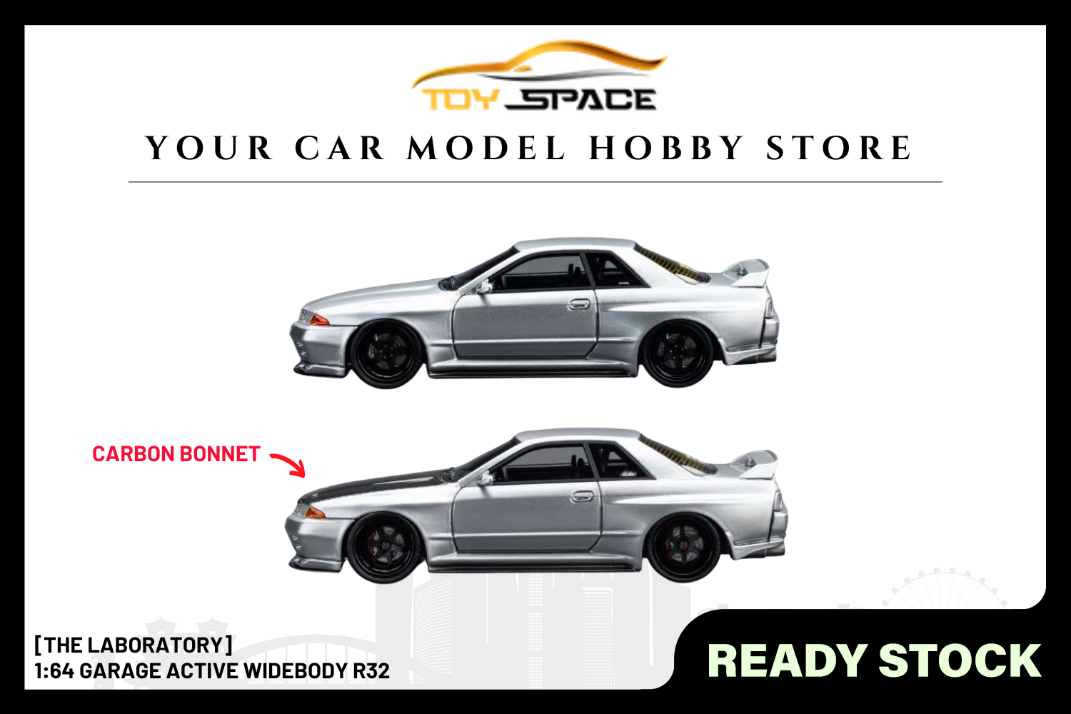 [THE LABORATORY] 1:64 Garage Active Widebody R32 - Toy Space Diecast Online Store Singapore
