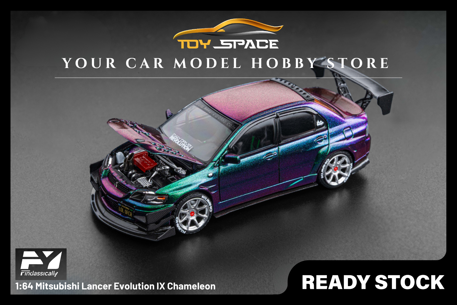 [FINCLASSICALLY] 1:64 Mitsubishi Lancer Evolution IX Chameleon