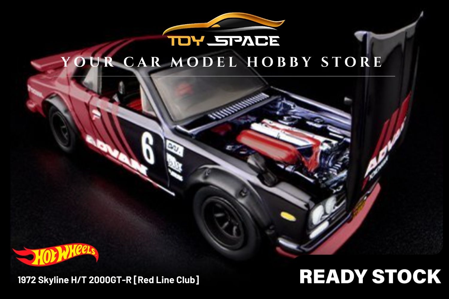 [HOT WHEELS] 1972 Skyline H/T 2000GT-R Advan [Red Line Club]