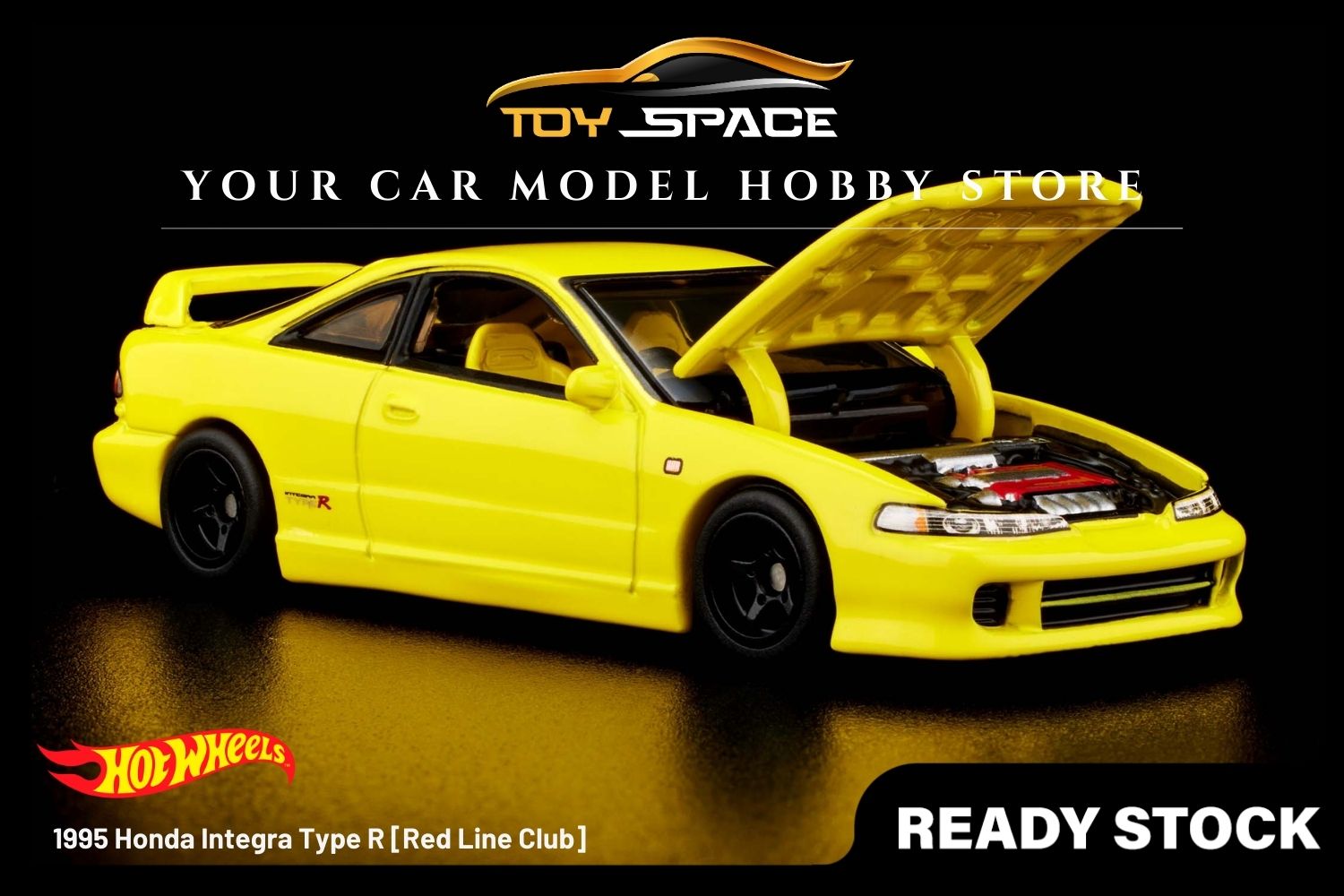 [HOT WHEELS] 1995 Honda Integra Type R Yellow [Red Line Club]