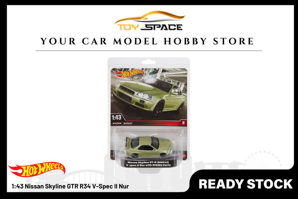 [HOT WHEELS] 1:43 Nissan Skyline GTR R34 V Spec II Nur