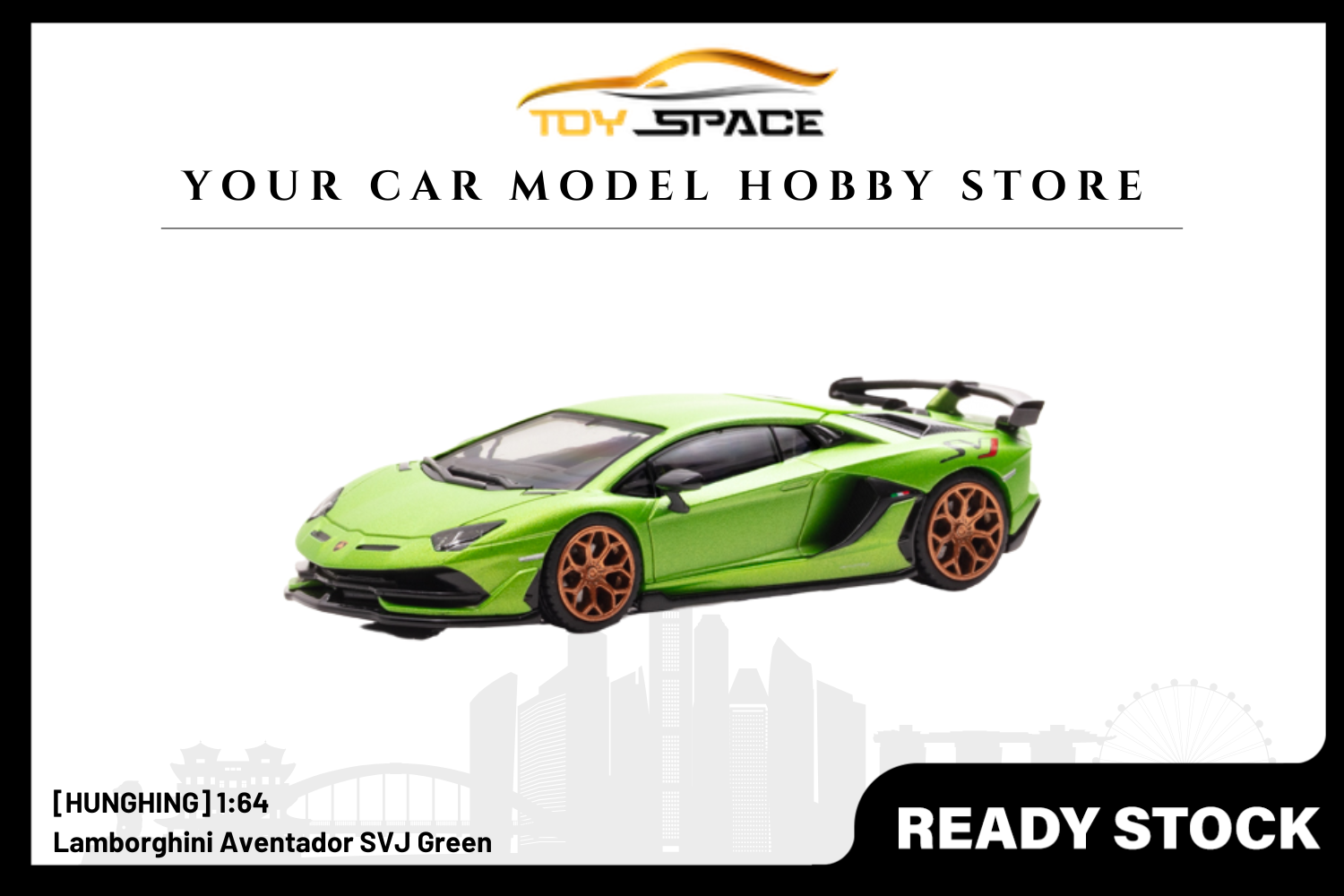 [HUNGHING] 1:64 Lamborghini Aventador SVJ Green