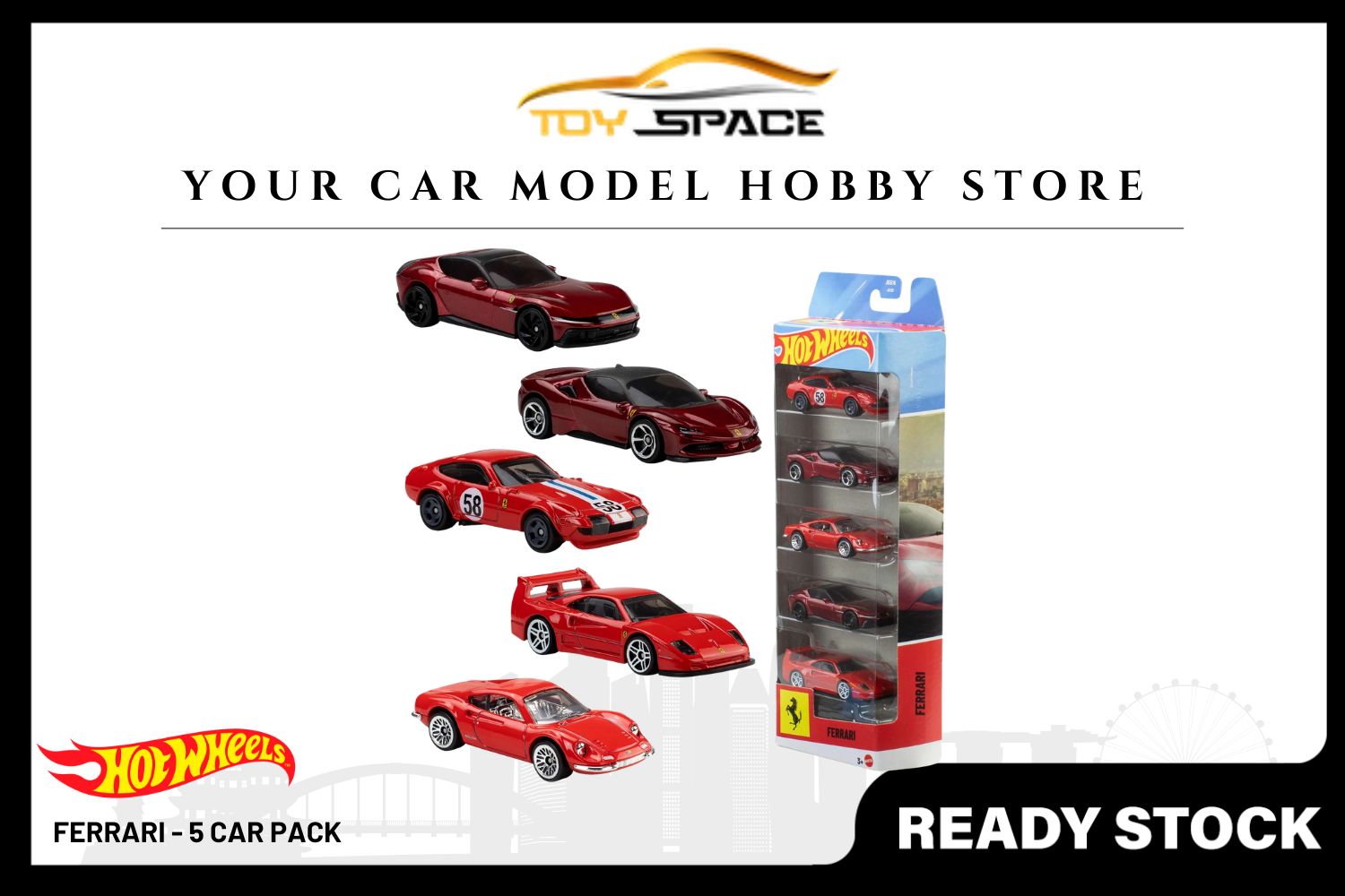 [HOT WHEELS] Ferrari 5 Pack