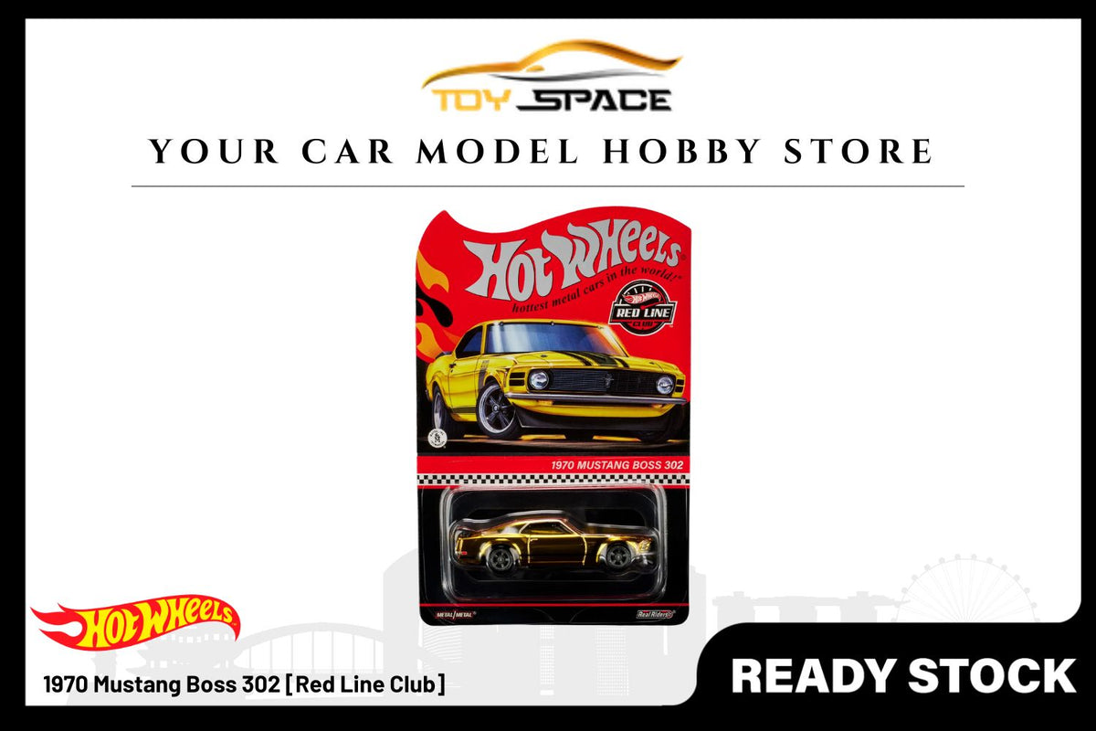 [HOT WHEELS] 1970 Mustang Boss 302 [Red Line Club] - Toy Space Diecast Online Store Singapore