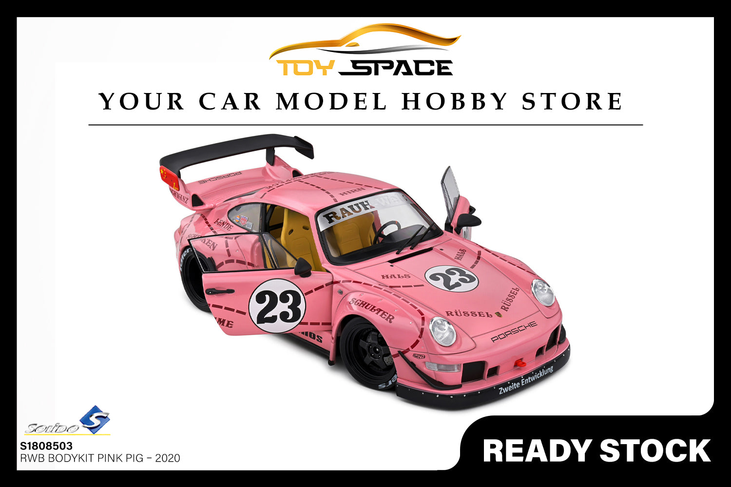 [SOLIDO] 1:18 RWB Bodykit Pink Pig Pink 2020