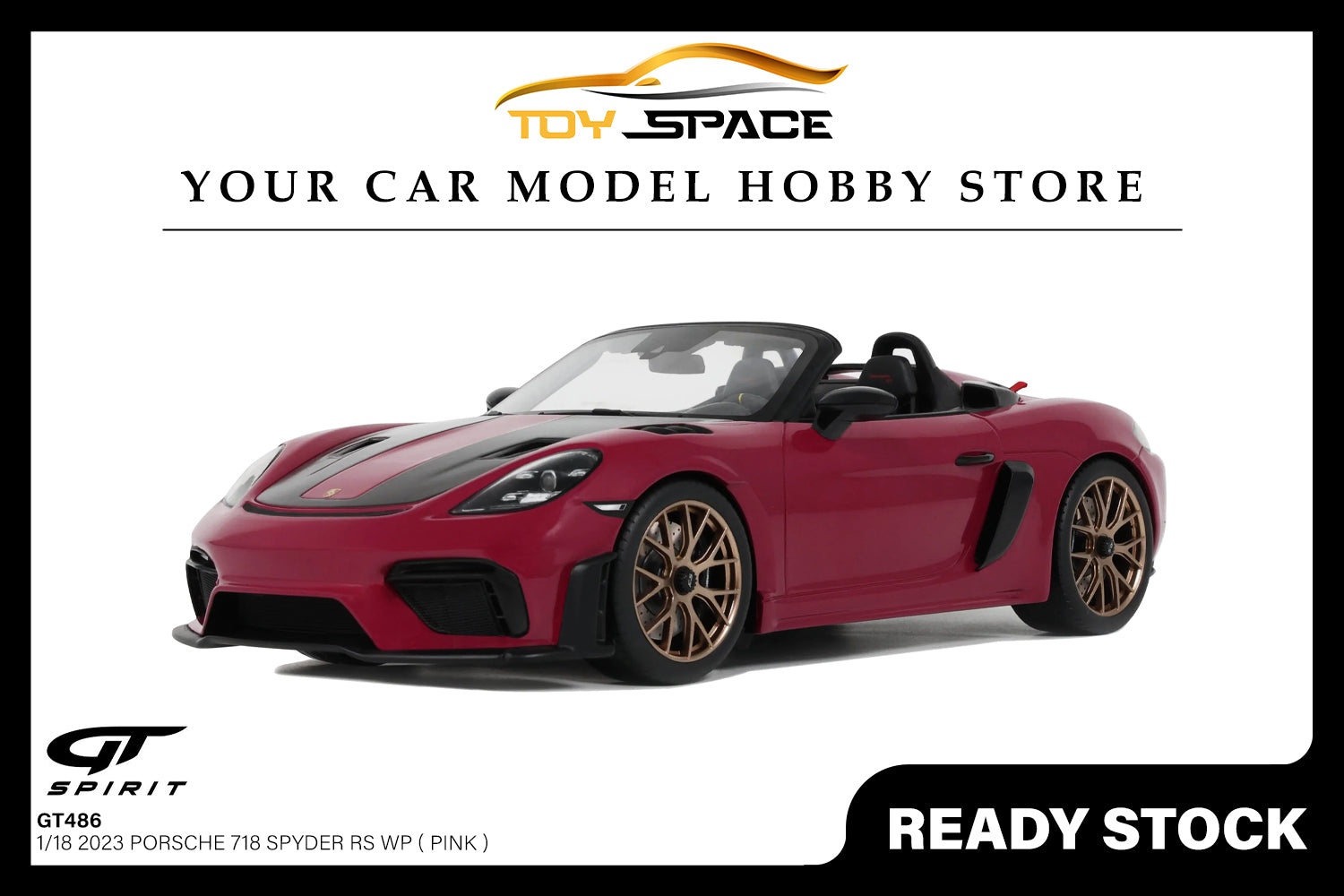 [GT SPIRIT] 1/18 Porsche 718 Spyder RS WP Pink 2023 [GT486]
