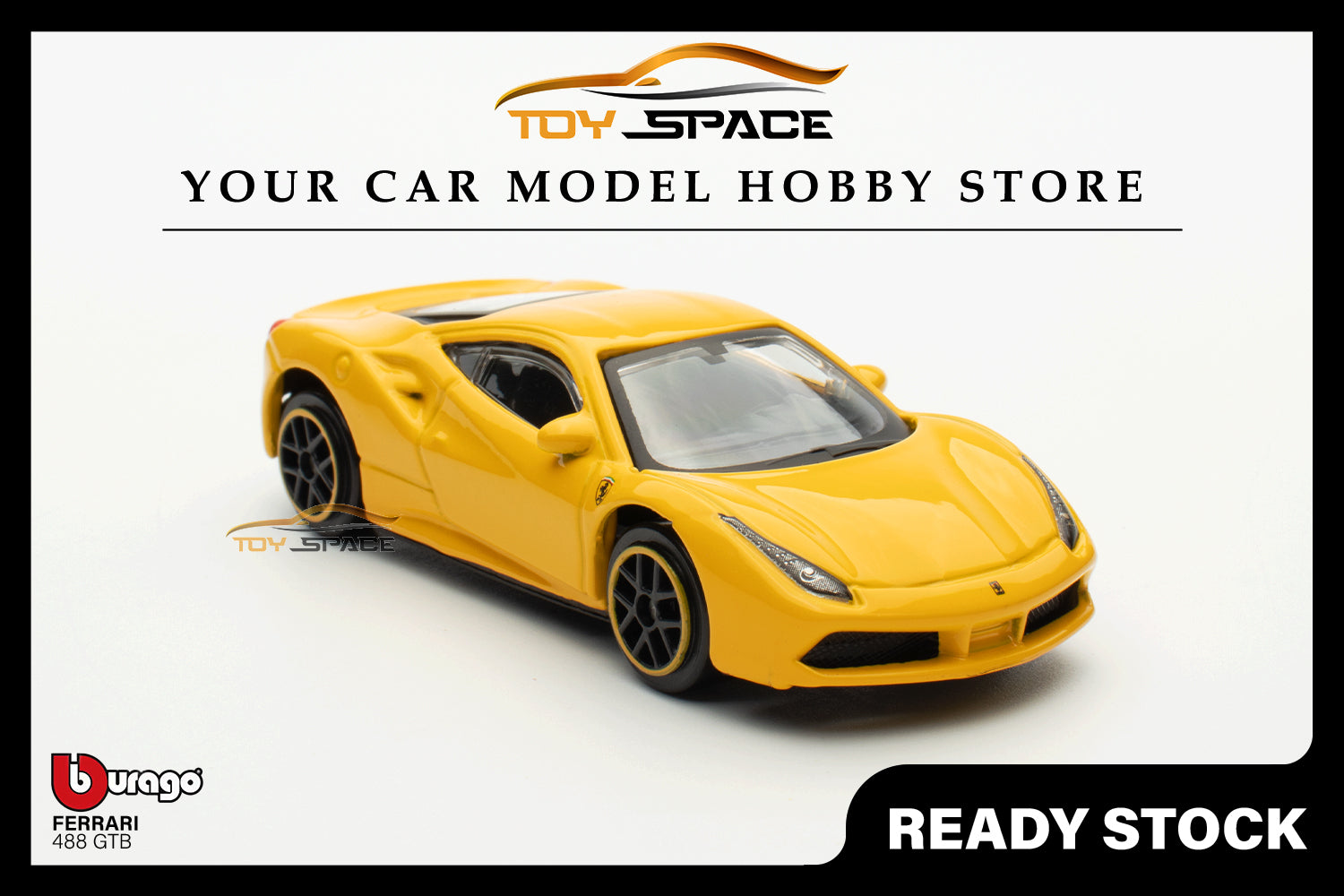 Bburago 1:64 Ferrari 488 GTB Yellow